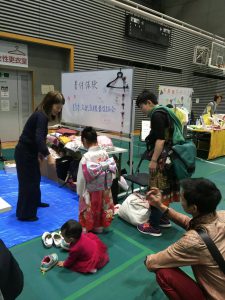 新宿区レガス祭り：着物体験着付協力